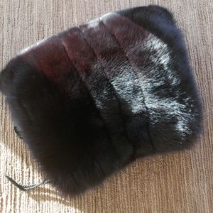 Large Black Fur Muff